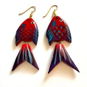 Colorful Fish-Shaped Earrings